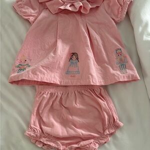 Pink corduroy nutcracker bubble set. 18 months